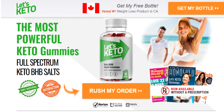 Official website of Lets Keto Gummies Canada