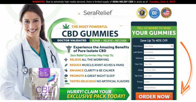 official website of Sera Relief CBD Gummies