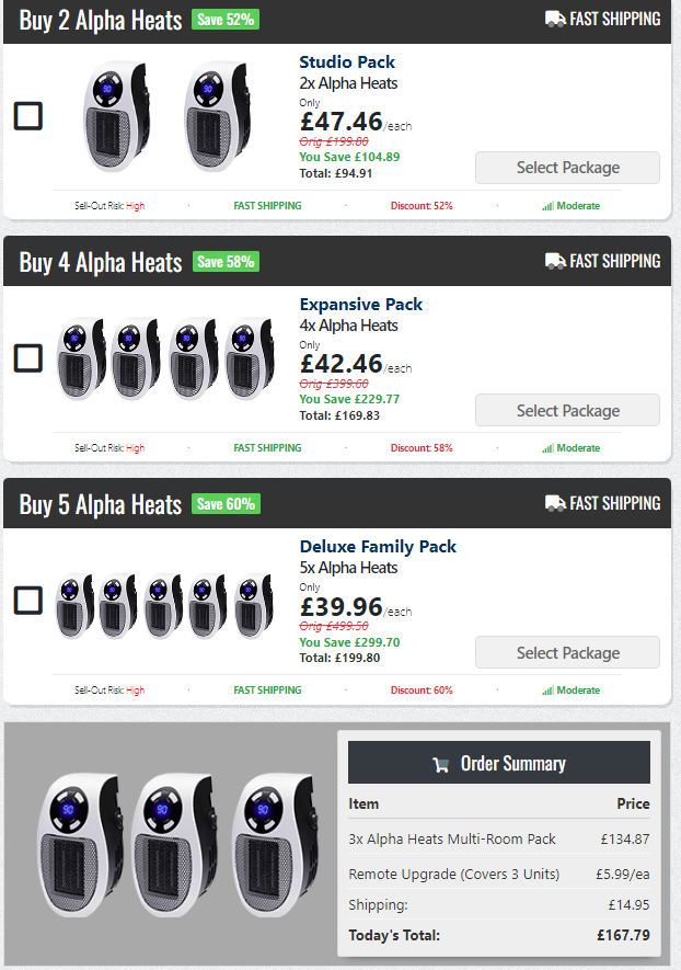 Alpha Heater UK Price