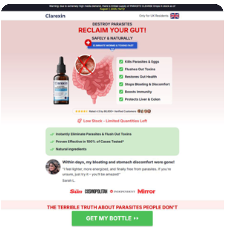 Clarexin Intestinal Parasite Cleanse UK