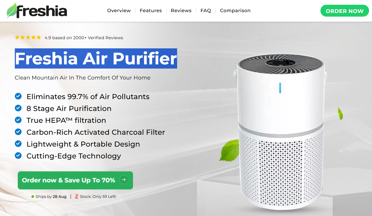 Freshia Air Purifier Australia
