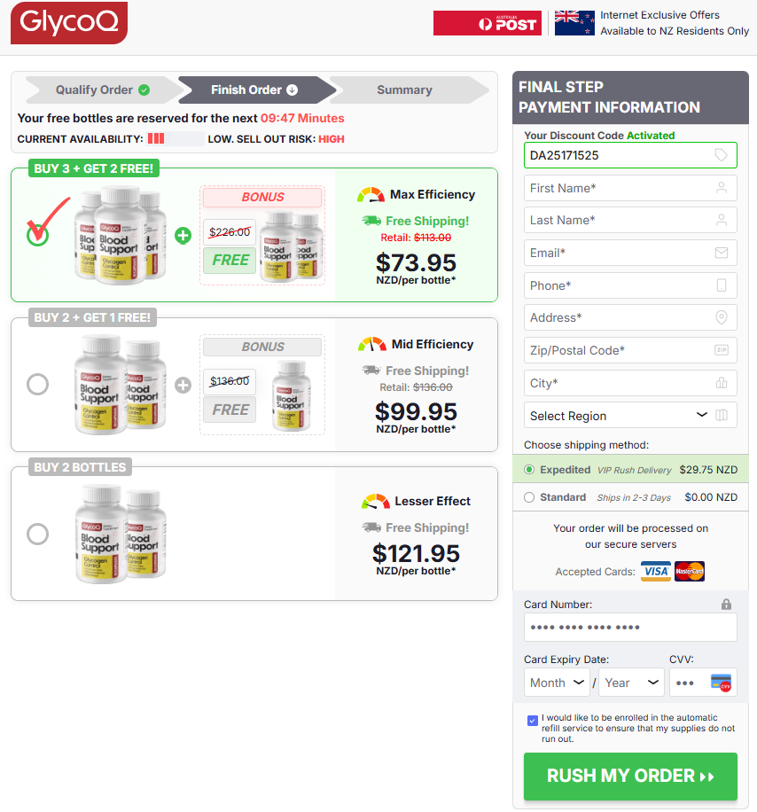 GlycoQ Blood Support Capsules New Zealand