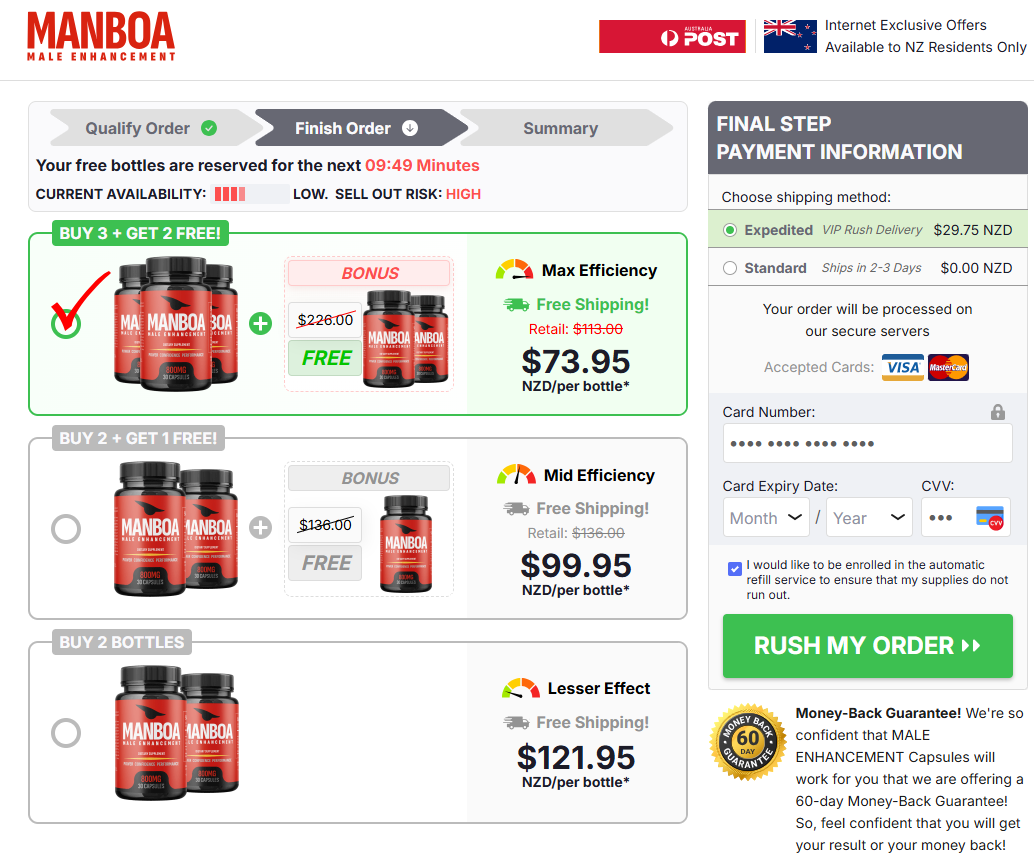 Manboa Capsules New Zealand Price