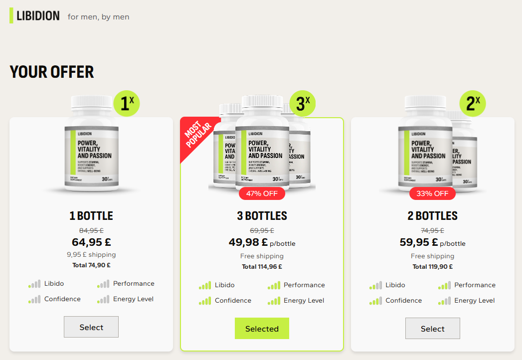 Libidion Male Enhancement Capsules UK price