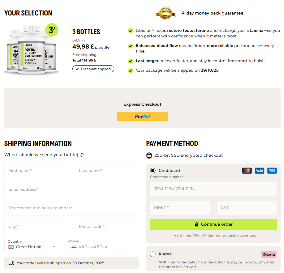 Libidion Male Enhancement Capsules UK where to buy