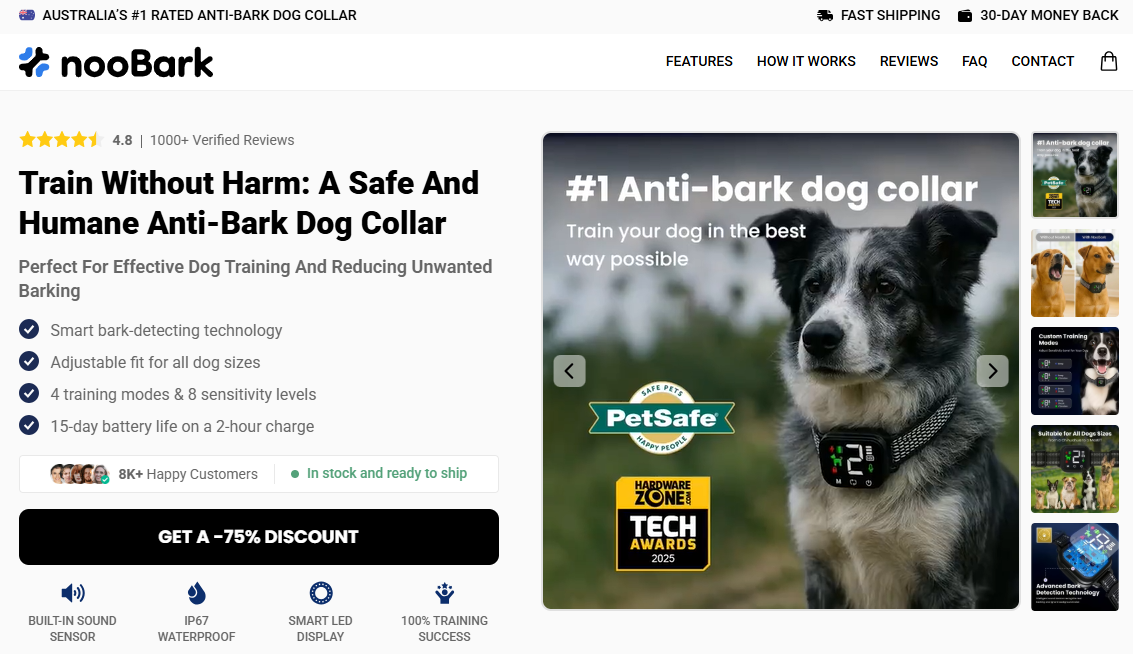 NooBark Anti-Bark Collar AUSTRALIA